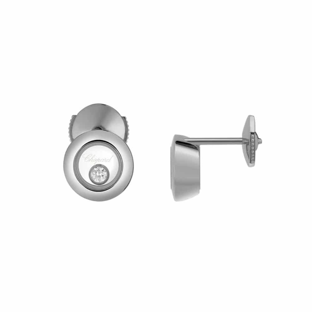 Happy Diamonds clous  d’oreilles en or blanc