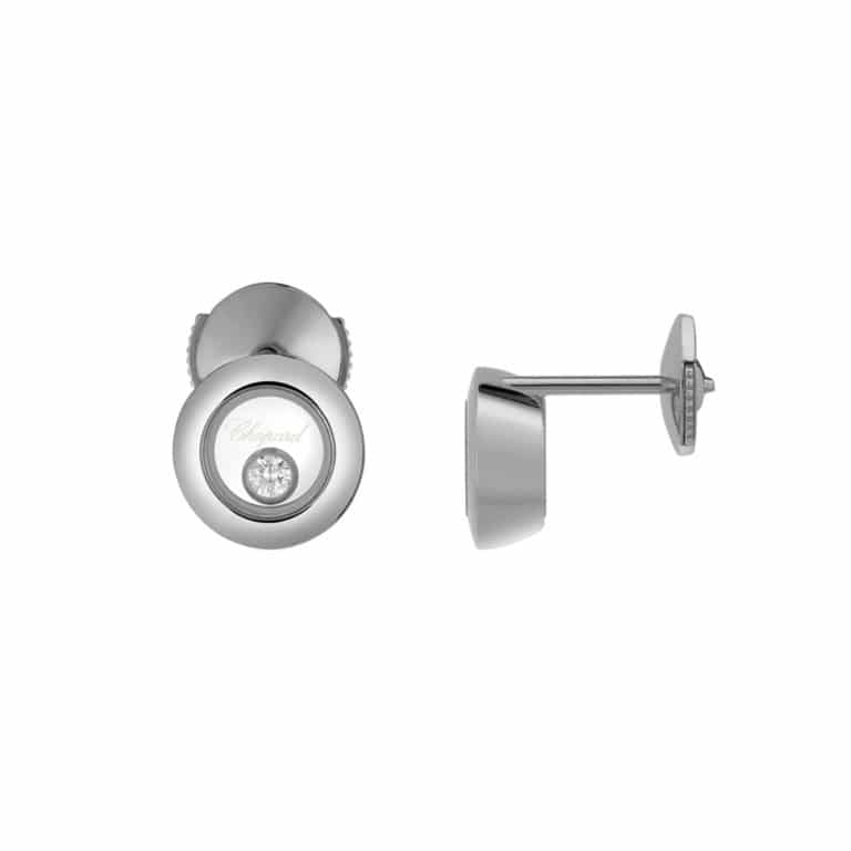 Chopard - Happy Diamonds clous  d’oreilles en or blanc