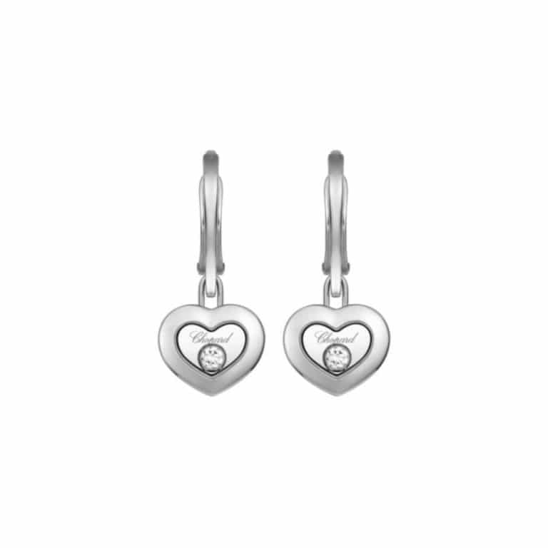 Chopard - Happy Diamonds boucles d’oreilles pendantes en or blanc