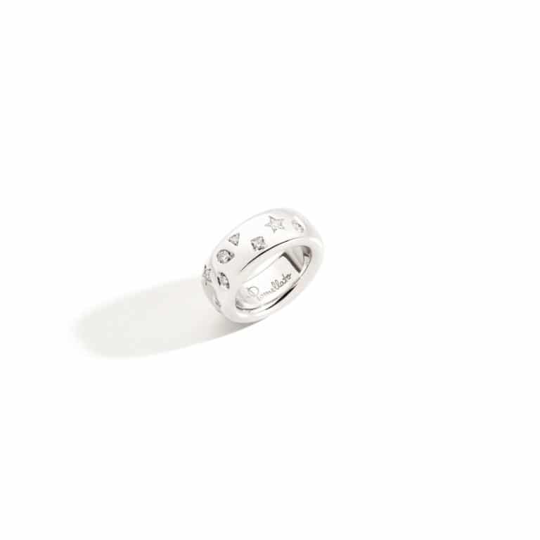 Pomellato - Iconica bague en or blanc 750 bandeau medium