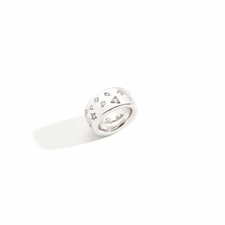 Pomellato - Iconica bague en or blanc 750 bandeau large