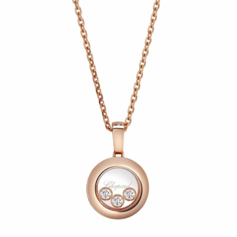 Chopard - Happy Diamonds collier en or rose avec pendentif en forme de rond