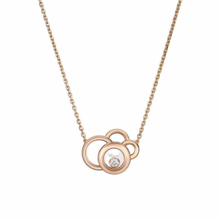 Chopard - Happy Diamonds necklace in pink gold