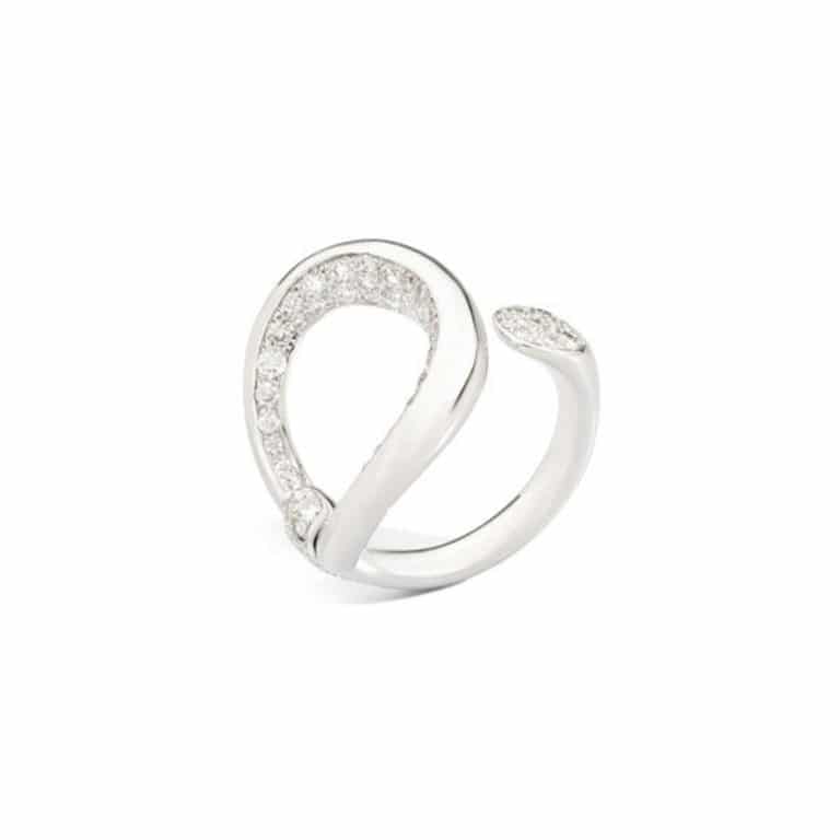 Pomellato - Fantina bague en or blanc 750 sertie de 61 diamants