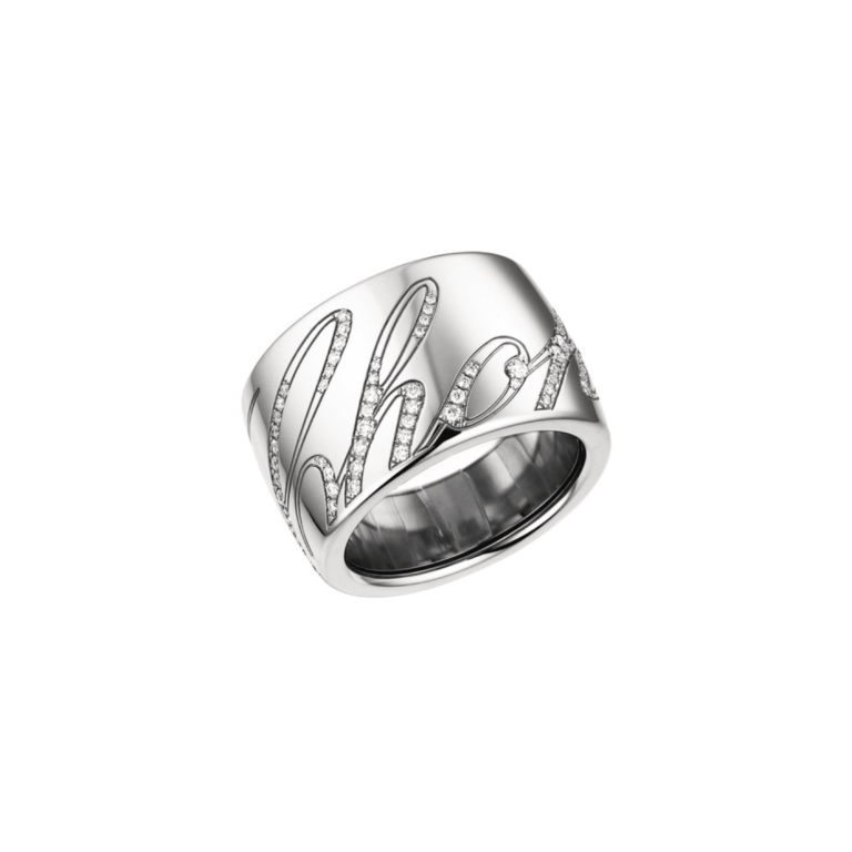 Chopard - Chopardissimo Bague en or blanc 750 avec diamants