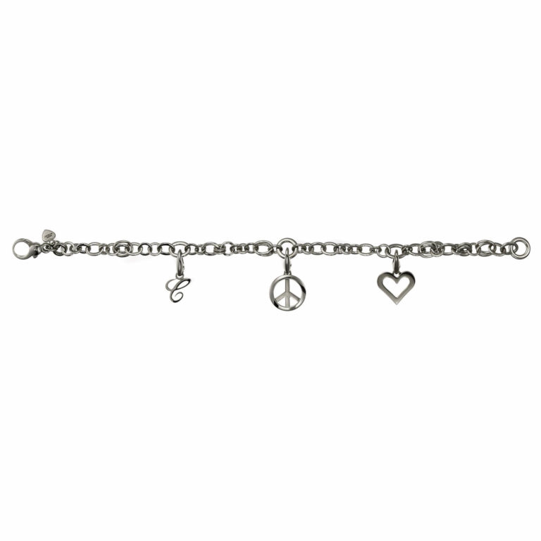 Chopard - Happy diamonds in white gold with charms, logo, peace & love and heart