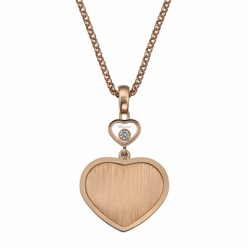 Happy Hearts Edition limitée James Bond 007 collier en or rose motif cœur avec un diamant mobile