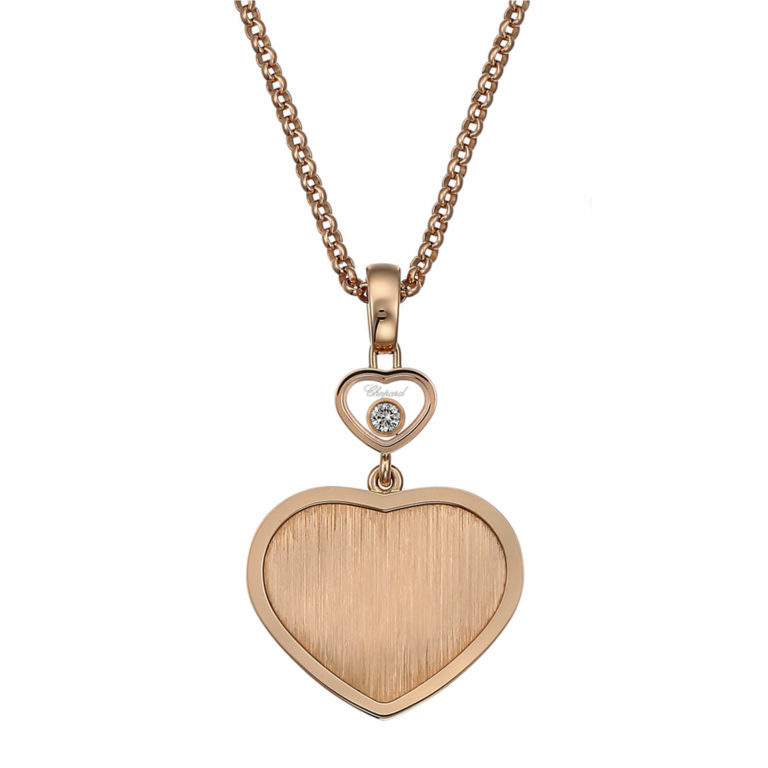 Chopard - Happy Hearts Edition limitée James Bond 007 collier en or rose motif cœur avec un diamant mobile