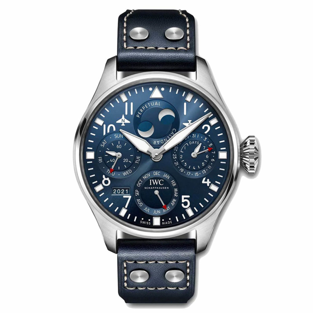 Grande montre d’aviateur calendrier perpétuel