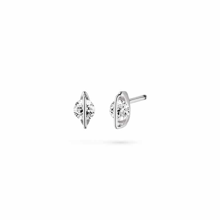 Schaffrath - Liberte Arcana clous d’oreilles en or blanc sertie deux diamants et 4 diamants