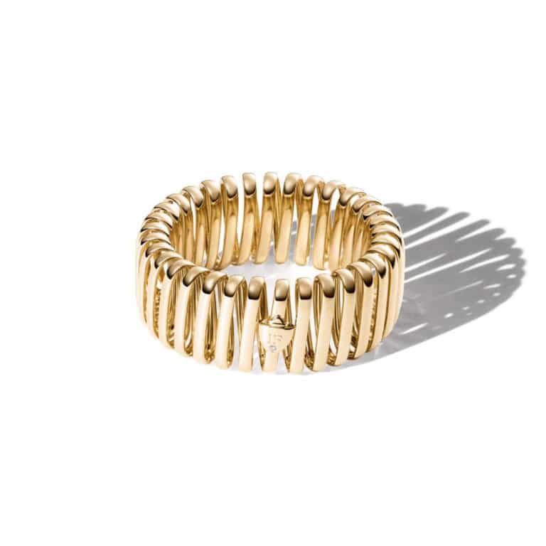 IsabelleFa - L’elastique bracelet en or rose 750, 41 tours, serti d’un diamant