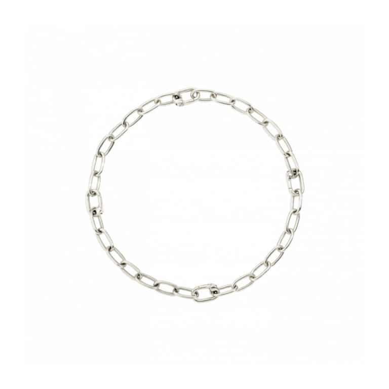 Dodo - Essentials bracelet in 925 silver with convict link composed of three links open on the front