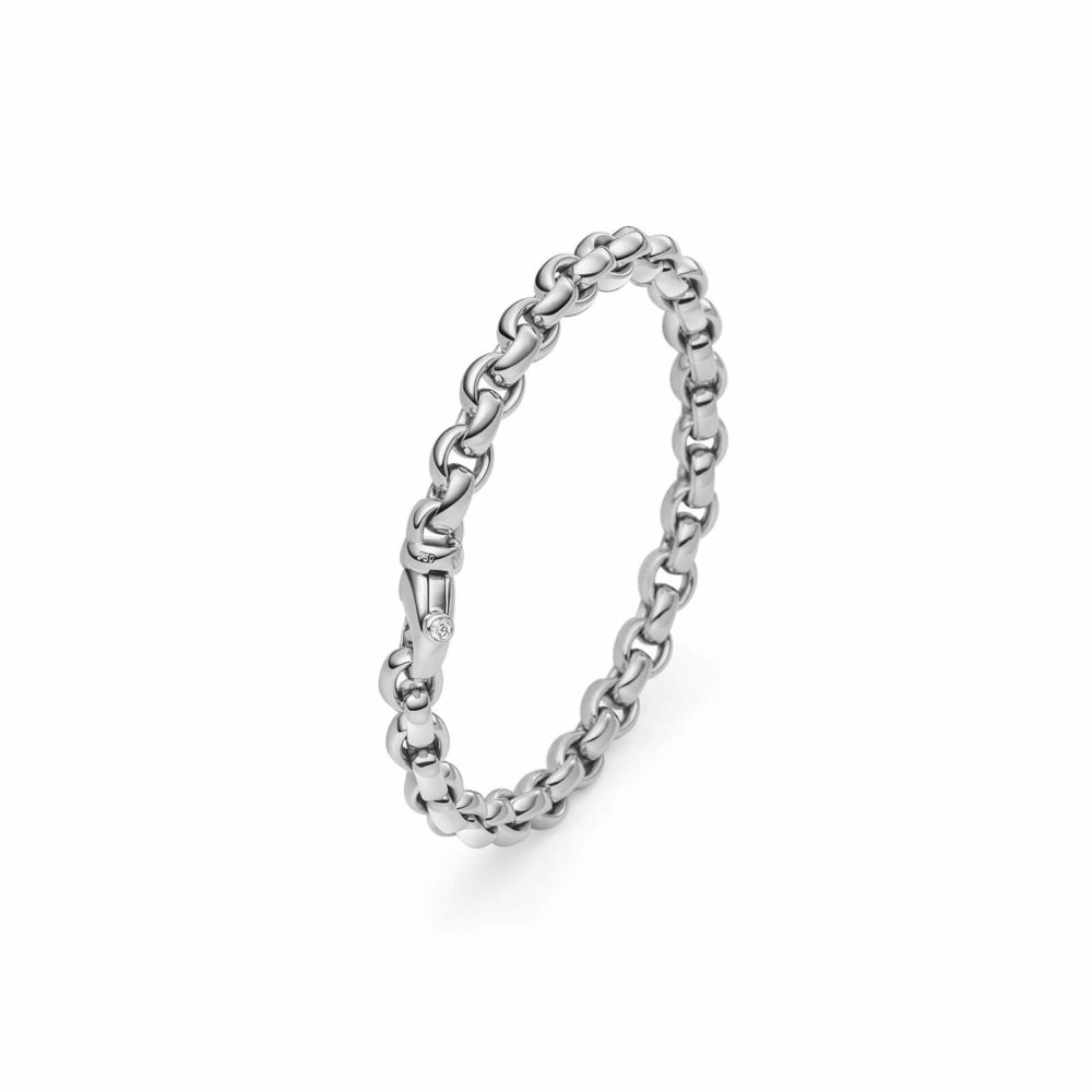 ChaCha 8, bracelet en or blanc 750 serti d’un diamant