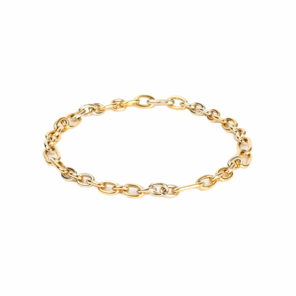 Collier bicolore 750 or jaune et or blanc