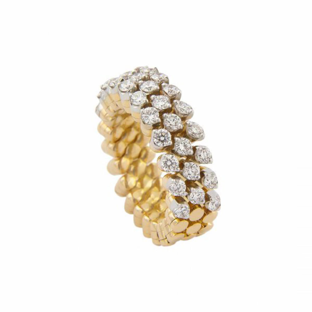 Brevetto Classic in yellow gold set with diamonds