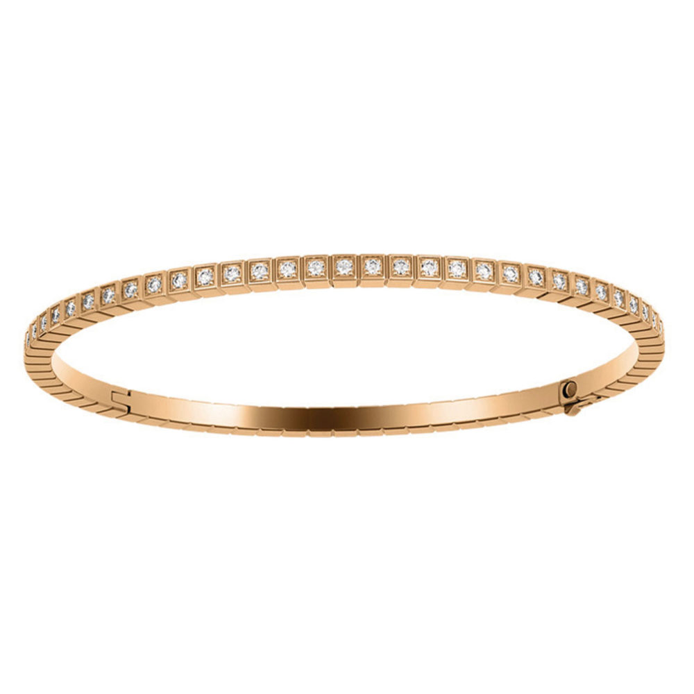 Ice Cube bracelet en or rose 750, serti de 74 diamants