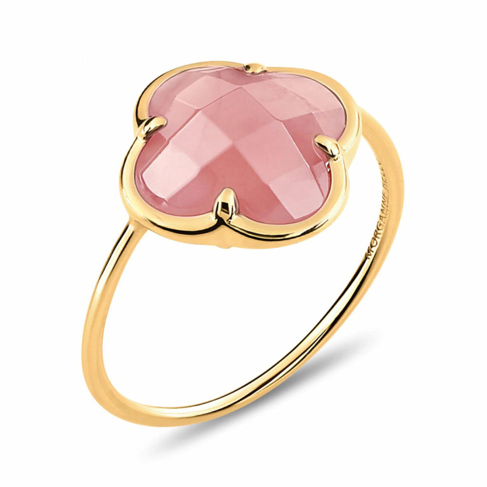 Victoria bague en or jaune sertie d’un quartz guava