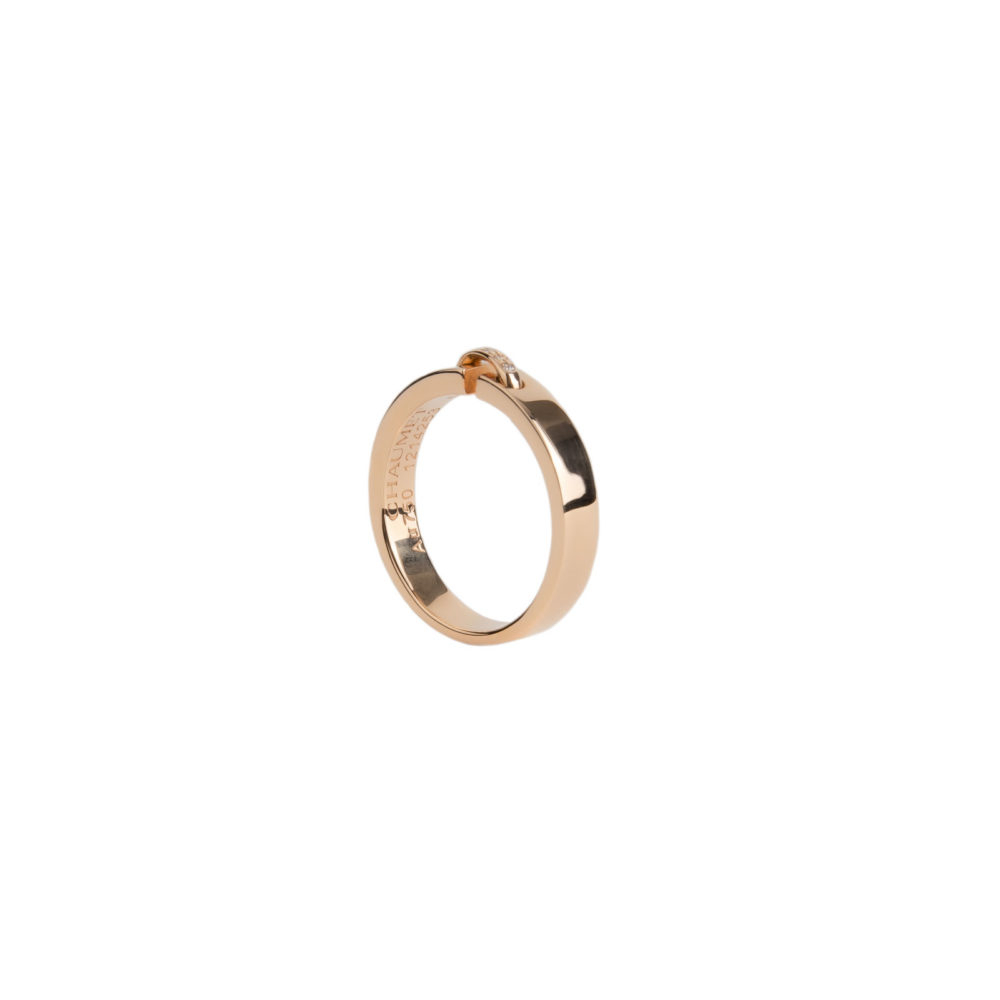 « liens Evidence » bague en or rose sertie de 5 diamants