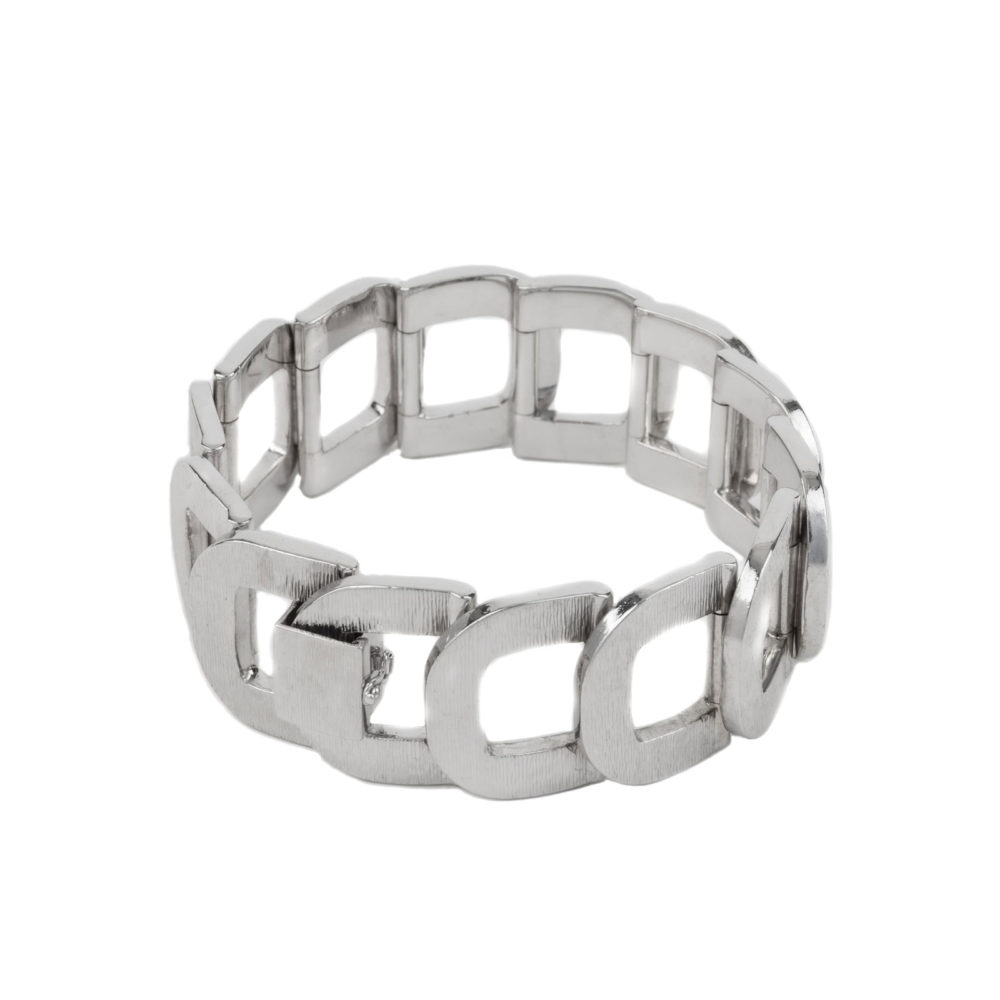 Vintage 750 white gold cuff style bracelet
