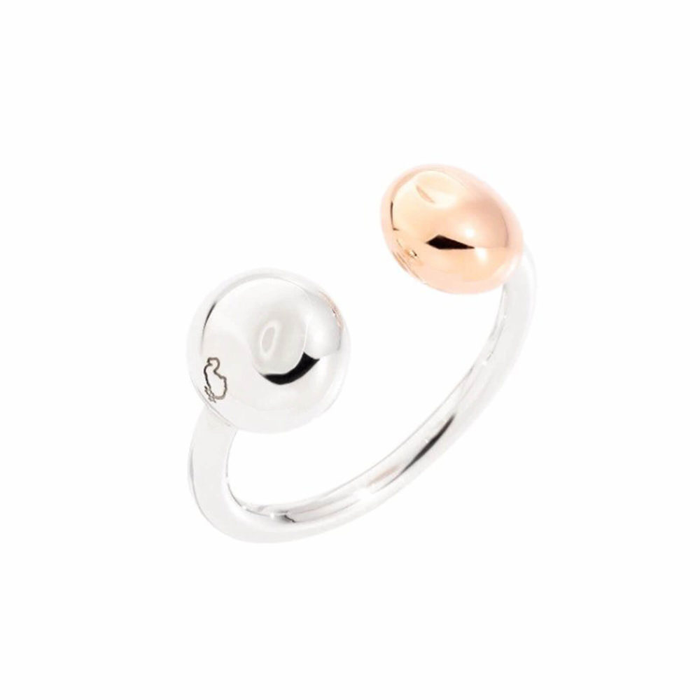 Pepita Ring in silver and rose gold
