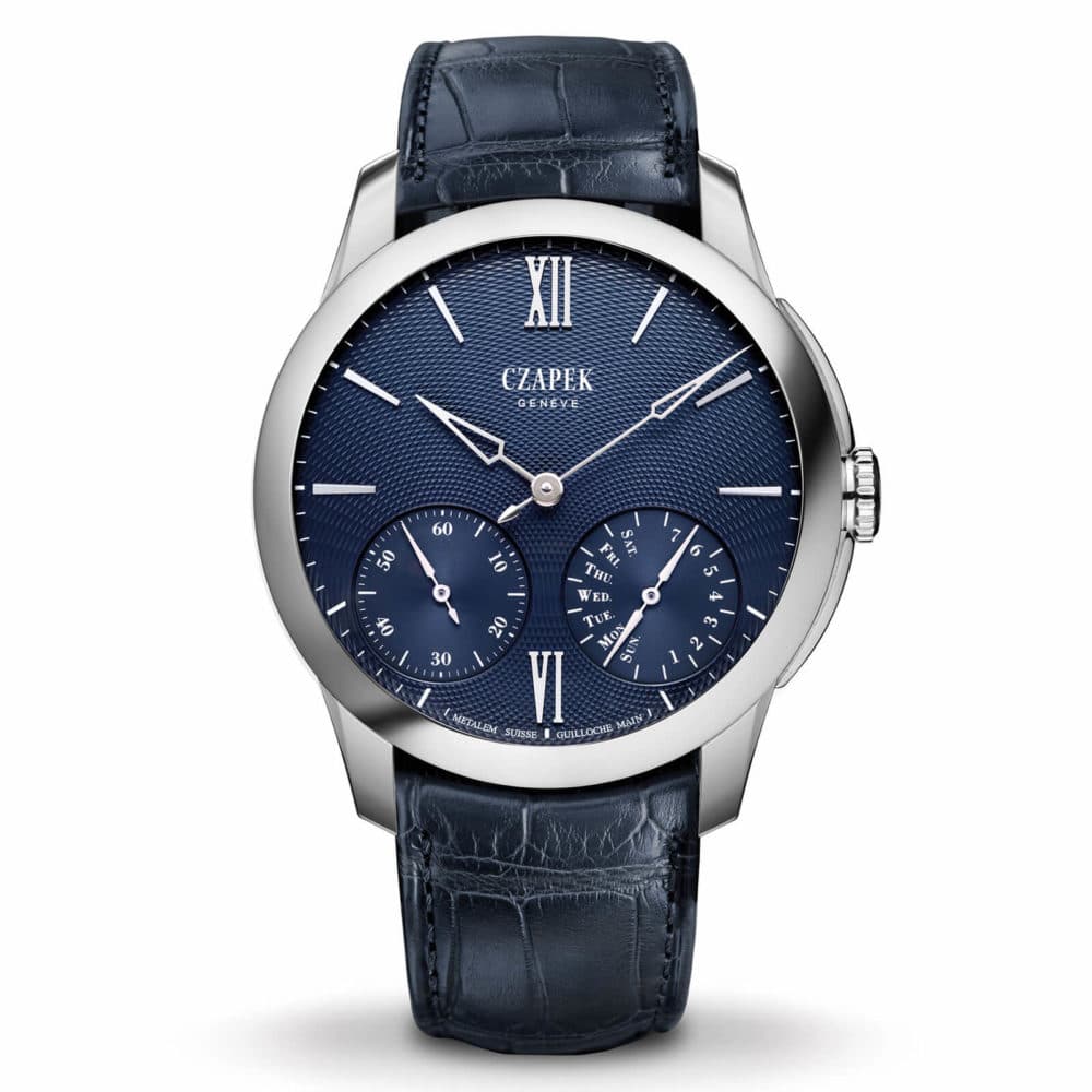 Quai des Bergues Guilloché Ricochet Aqua Blue