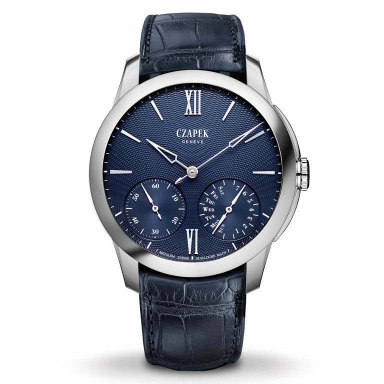 Czapek - Quai des Bergues Guilloché Ricochet Aqua Blue