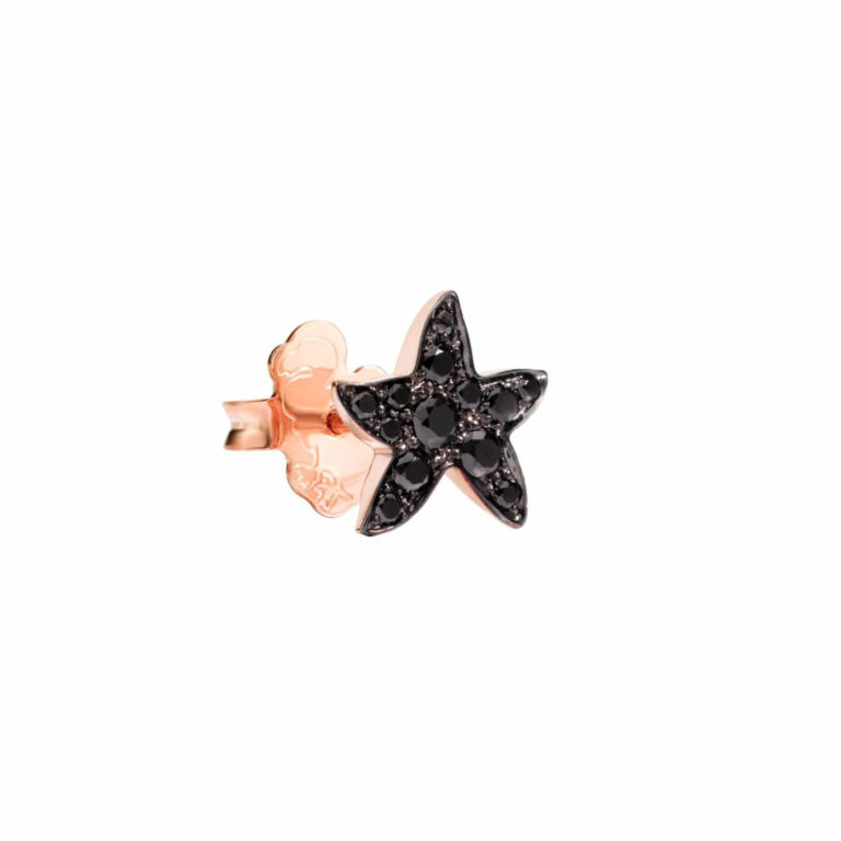 Dodo - Boucles d’oreilles Stellina serties de diamants noirs