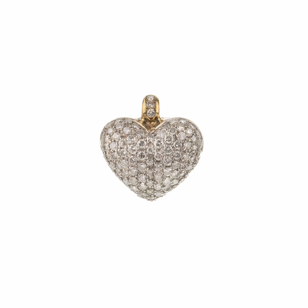 Pendentif en or jaune à motif coeur