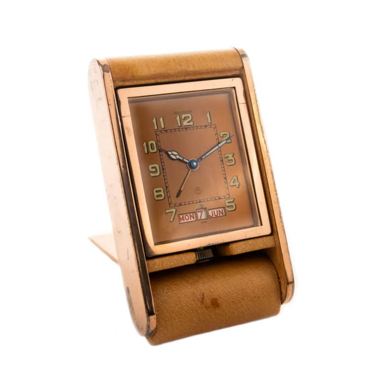 Jaeger-LeCoultre - Vintage Travel Alarm Clock “Teen Calendar” 8 days