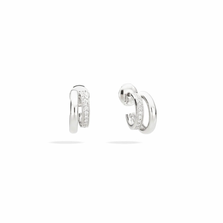 Pomellato - Créoles Pomellato Together en or blanc serties de diamants