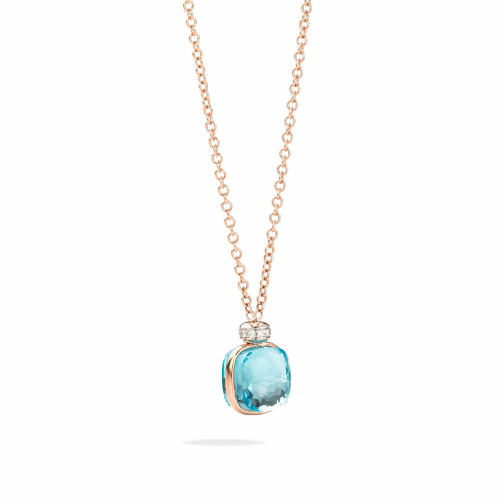 Nudo necklace set with a Sky Blue Topaz