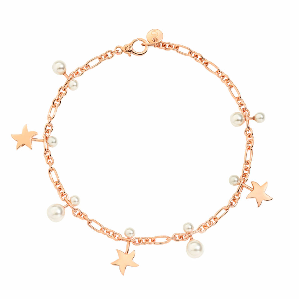 Stellina bracelet in rose gold and crystal beads