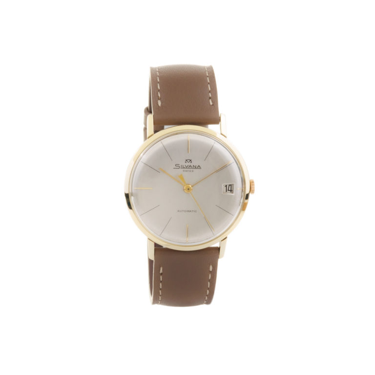 Montre Vintage - Silvana 34mm boitier or jaune 585 remontage automatique