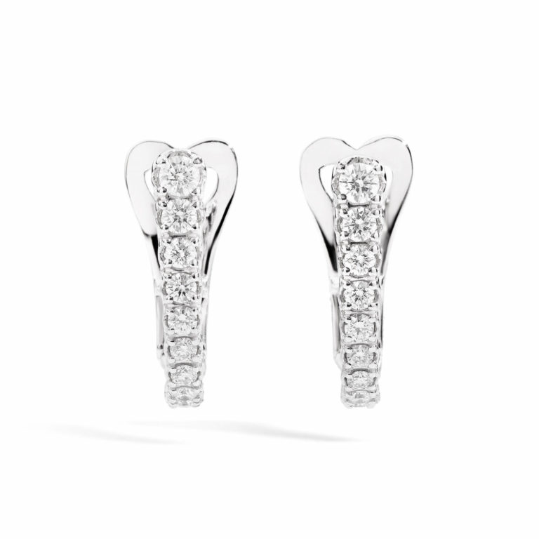 Recarlo - Anniversary white gold earrings