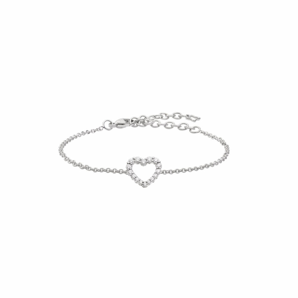 Bracelet Anniversary en or blanc en forme de coeur