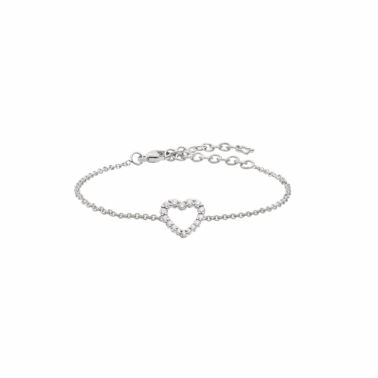 Recarlo - Anniversary heart shaped white gold bracelet
