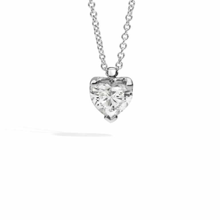 Recarlo - Anniversary Love white gold Solitaire necklace