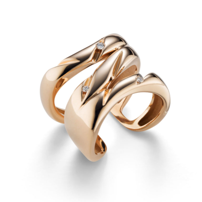 Mattioli - Arte, 750 pink gold ring set with diamonds