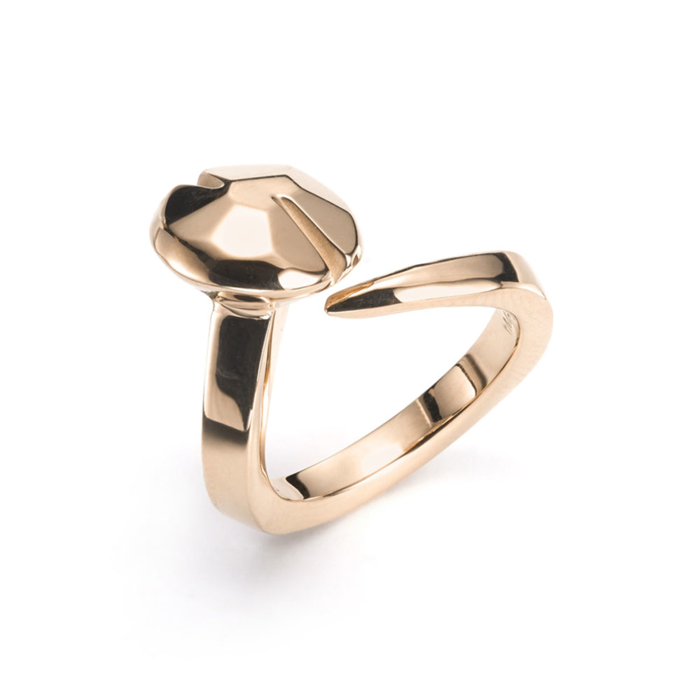 Chiodo bague en or rose 750