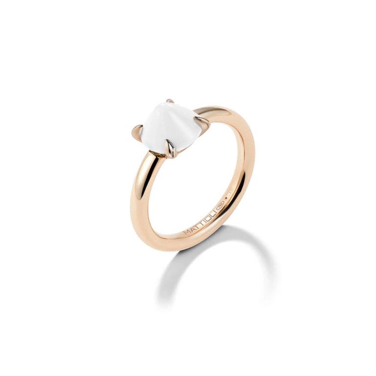 Mattioli - Eve_R, 750 pink gold ring set with a Kogolong