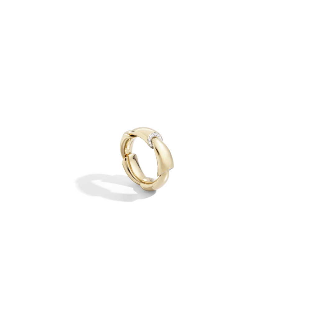 Calla Media, bague en rose et titane sertie de 27 diamants