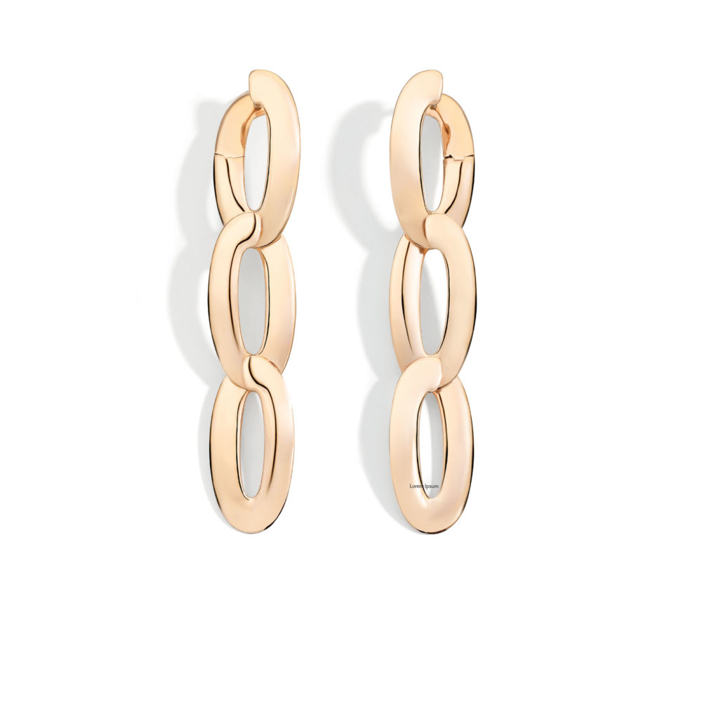 Olimpa, Boucles d’oreilles pendantes en or rose