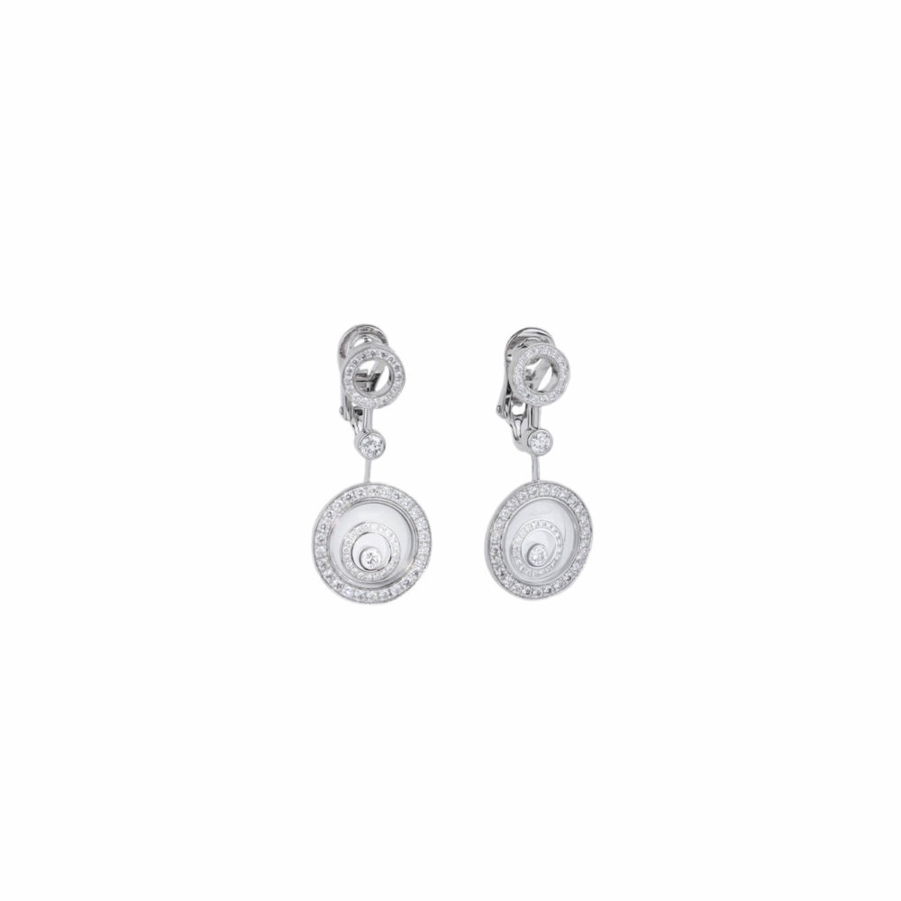 Happy Spirit pendant earrings with diamonds