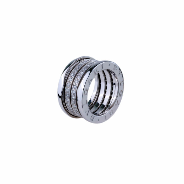 Bulgari - B.zéro1 bague or blanc & diamants