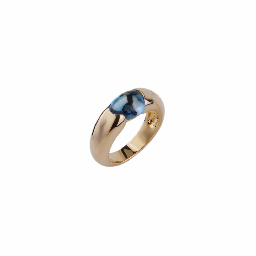 Sassi blue topaz cabochon ring