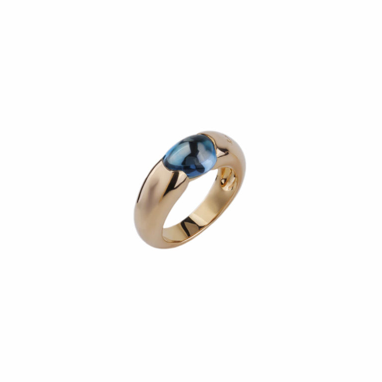 Pomellato - Sassi bague topaze bleu cabochon