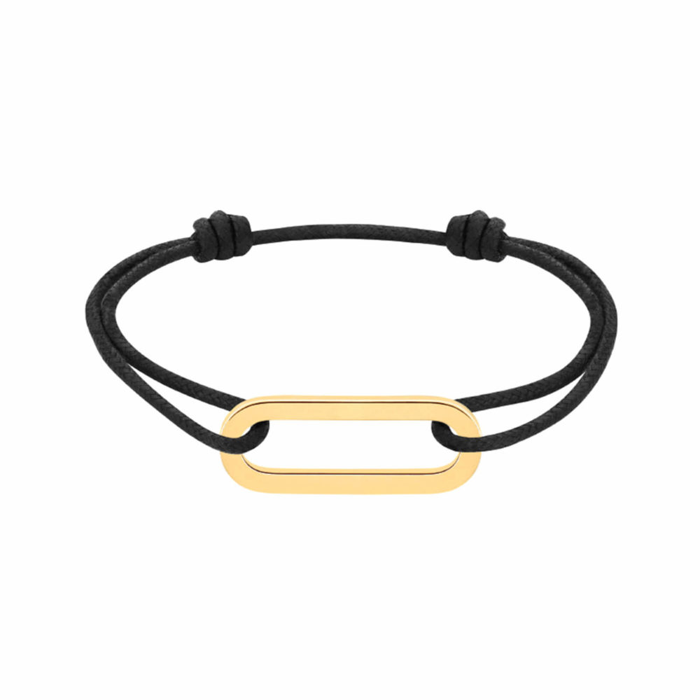 Maillon L bracelet sur cordon