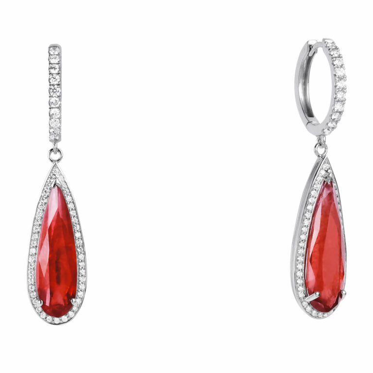 Lionel Meylan Créations - Boucles d’oreilles Rhodonites