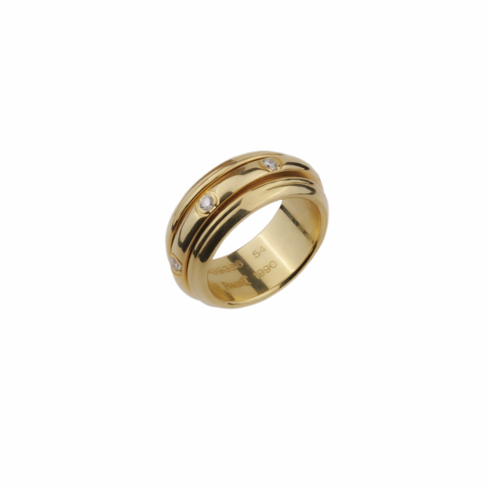 Possession yellow gold ring 750 width 9,2mm