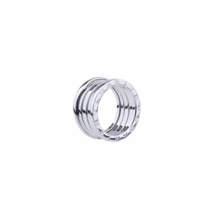 Bulgari - B.zéro1 bague 4 rangs or blanc 750